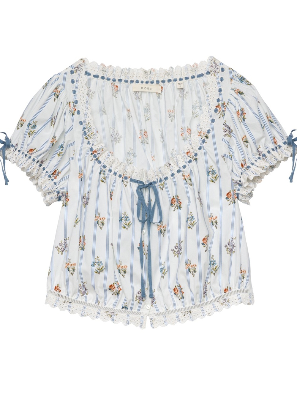DOEN NERA TOP -- FLEURS DE BORDEAUX - Picture 8 of 10
